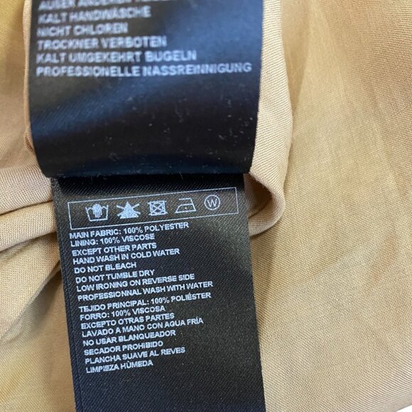 Ba&sh Sandra Autumn Leaf Print Brown Ruffle Georgette Mini Dress - Picture 13 of 13